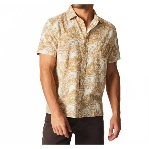 NEW BILLY REID short sleeve textural pine treme block shirt in tinted white/mult - Picture 1 of 3